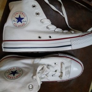 White high top All Star converse